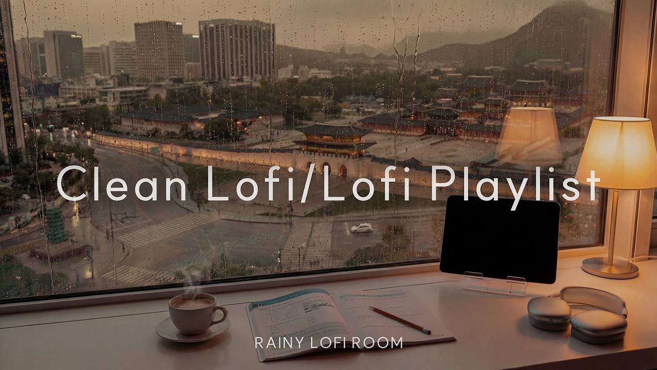 비 오는 광화문 창가에서 | 1시간 Clean Lofi/Lofi Mix (No Rain Sound)