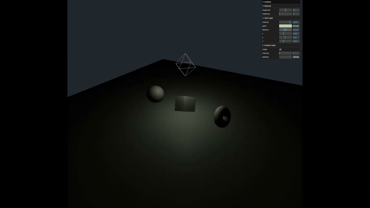 three js point light