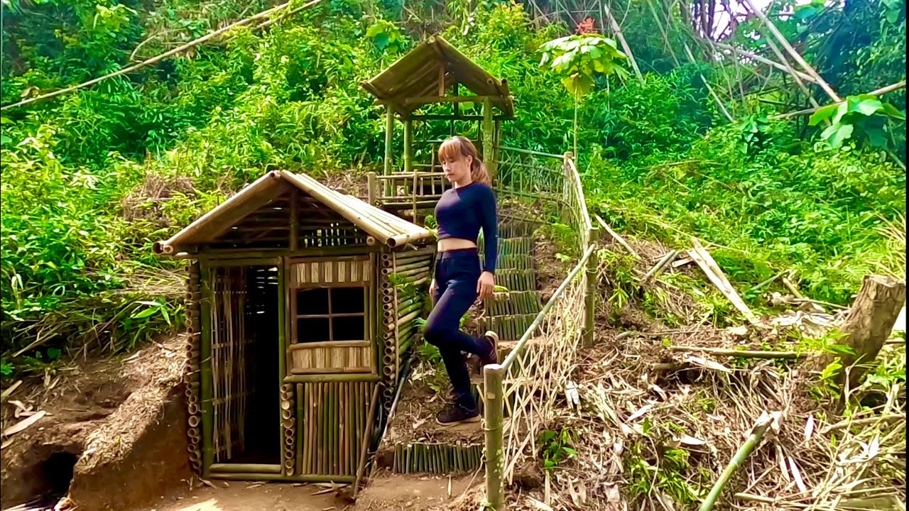 10 days of building an underground shelter, the girl survived alone in ...