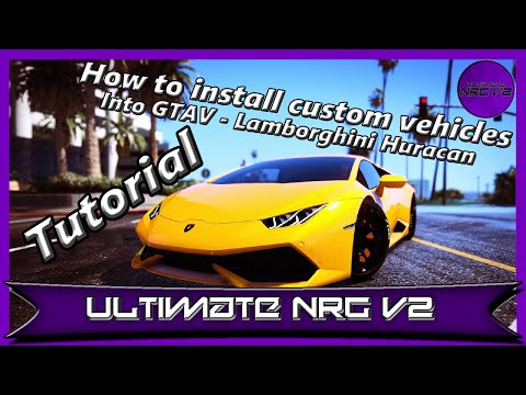 GTAV | How to install custom vehicles | Lamborghini Huracan + Gameplay