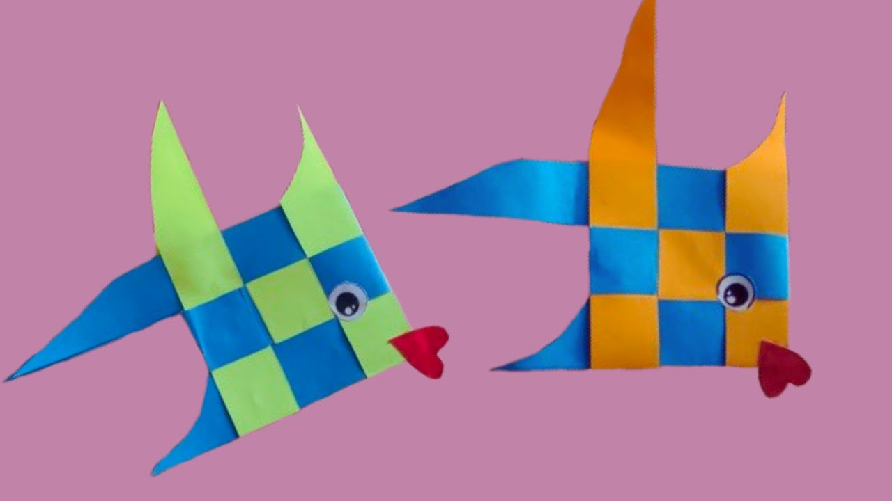 How to make paper fish/easy origami fish/easy paper craft/paper craft idea/tutorial/Craft it simply