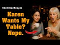 r/EntitledPeople | Karen Demands My Table, Refuses To Share, Gets Shut Down By Barista.