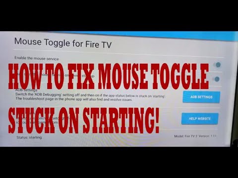 How to Fix Mouse Toggle stuck on STARTING Amazon fire TV Fire Stick