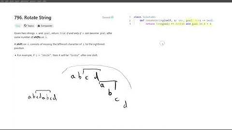 [November 3, 2024, LeetCode daily] 796. Rotate String - Python, solution explained