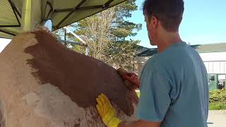 Lime plaster over cob oven Guide