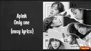 Apink - Only One Lyrics (karaoke with easy lyrics)