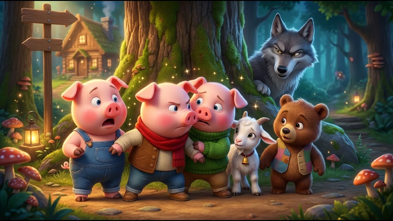 Grands Contes Animaliers 🐺  Les Trois Petits Cochons, Le Loup & Plus  Histoires Narrées pour Enfants