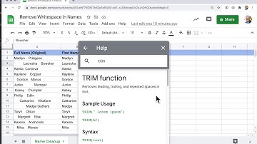 Split TEXT to COLUMNS in Google Sheets (& Trim Whitespace)