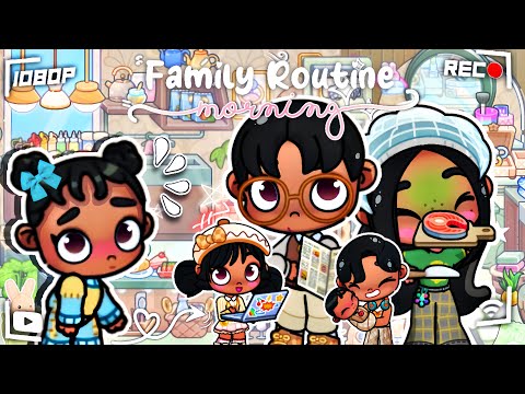 *AESTHETIC* Family morning routines in AVATAR WORLD + || *voiced* || Avatar World Roleplay