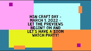 HSN Craft Day Preview & Zoom Party