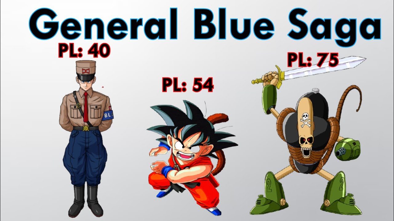Dragon Ball General Blue Saga power levels YouTube