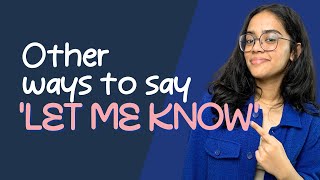 Other Ways To Say - Let Me Know Smart English Phrases | English With Ananya shorts englishphrases