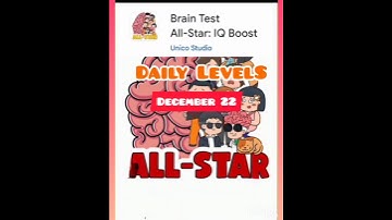 #Braintest #All-star :IQ Boost Daily level #December22