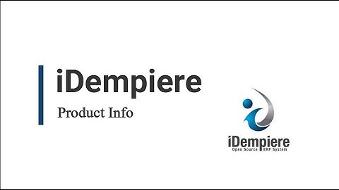iDempiere ERP | Product Info (ข้อมูลสินค้า)