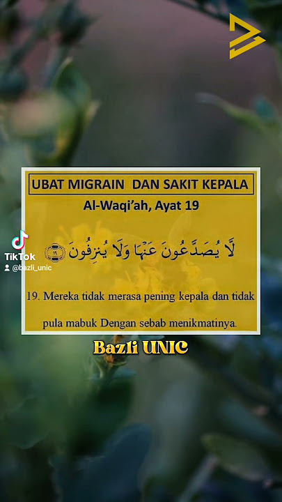 Doa Ubat Migrain dan Sakit Kepala #bazlichannel #bazliunic #doa #zikirsepenuhhati