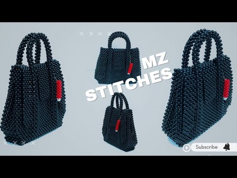 TYPESERVICE ♥ Beaded Handmade Knitted Bag/追跡付 DETAILED way to make this ELEGANT handmade BEADED BAG//DIY