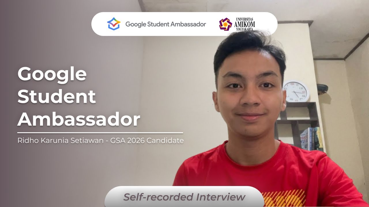 Ridho Karunia S - Kandidat Google Student Ambassador 2026 Indonesia - Universitas Amikom Yogyakarta