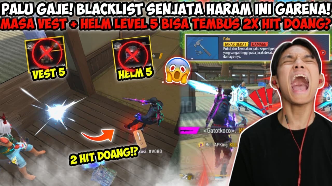 PALU MERESAHKAN! BLACK LIST SENJATA HARAM INI GARENA😱 VEST + HELM LEVEL 5 BISA TEMBUS 2X HIT DOANG!?
