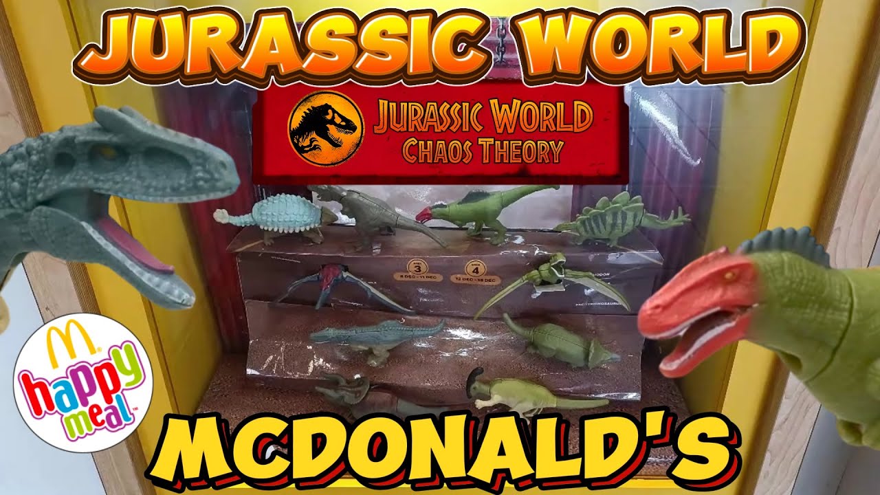 🦖 Jurassic World Chaos Theory Happy Meal Display! Rare Dino Collectibles & Collector's Showcase