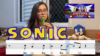 Green Hill Zone | Partitura com Notas para Flauta Doce - #multiraqueldias