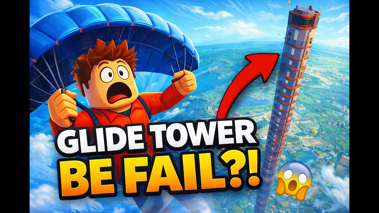 „ROBLOX GLIDE TOWER – AR PAVYKS NUSILEISTI IKI APAČIOS TURIU TRIS GIVYBES?! 😱“