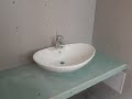 Encimera de pladur para lavabo.Drywall bathroom countertop.