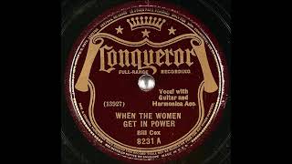 When The Women Get In Power Bill Cox With Guitar And Harmonica Acc. 1934