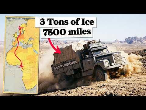 Video till Norsk glasull och svensk lastbil kör is från Arktis genom Sahara