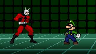 Weegee vs Antman (Sprite animation test)