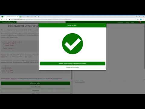 Basic JavaScript  Comparison with the Equality Operator58/111FreeCodeCamp