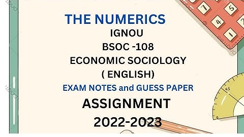 BSOC 108 Solved Assignment 2022-23 English Medium | BSOC 108 Solved Assignment 2022-23 Pdf