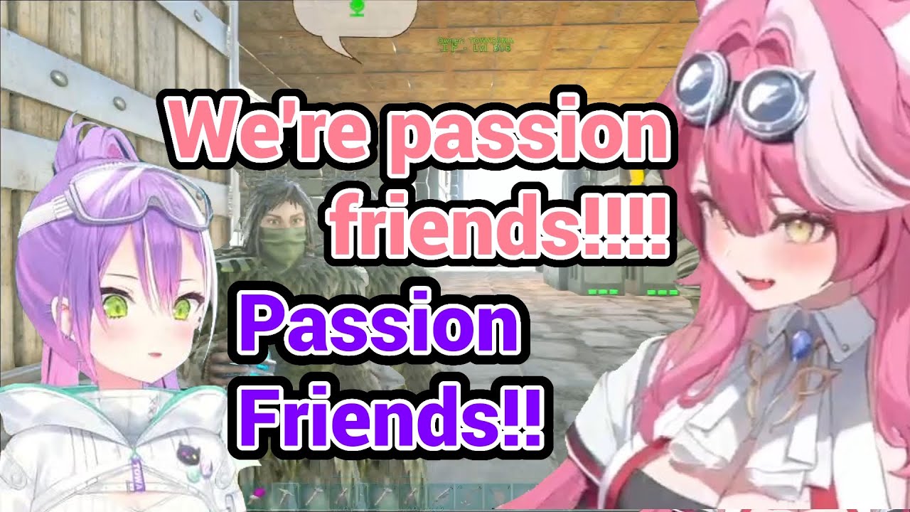 Towa and Raora are now Passion Friends!!!! in Hololive Ark moments!!!