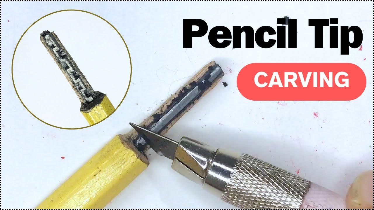How I made this chain on pencil lead | pencil carving art
