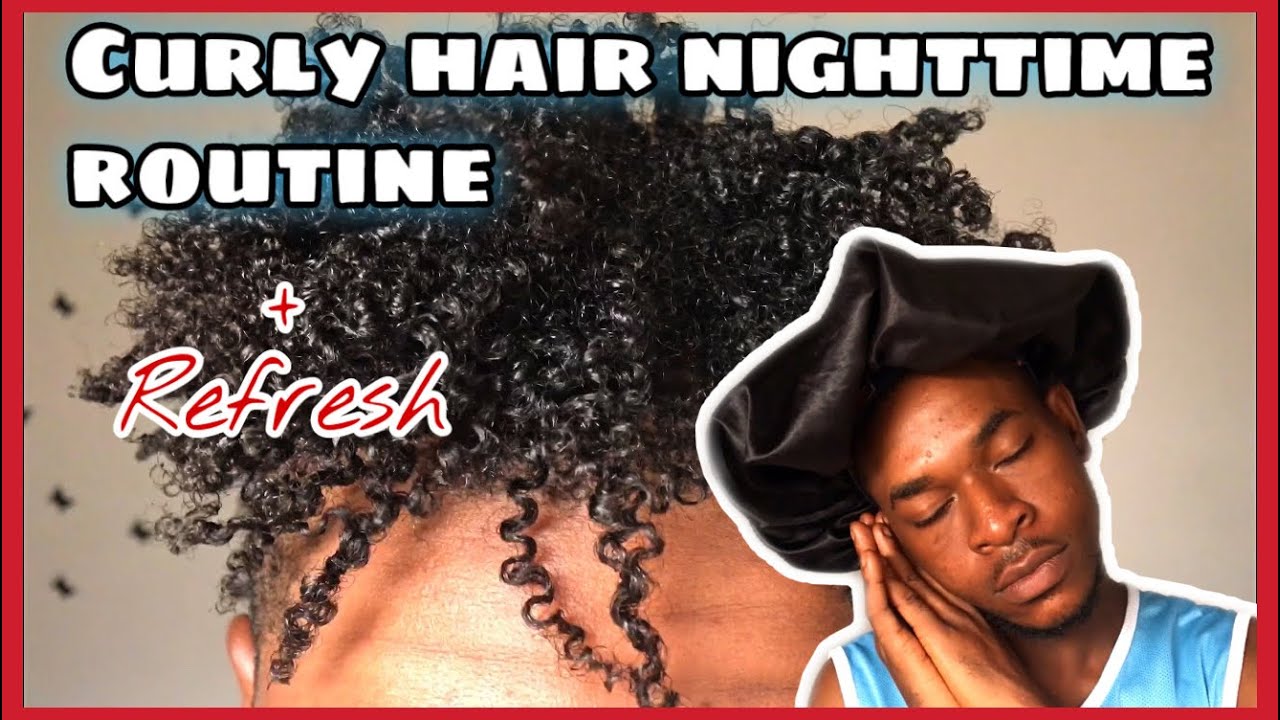 Curly hair nighttime sleep routine for short type 4 hair how to