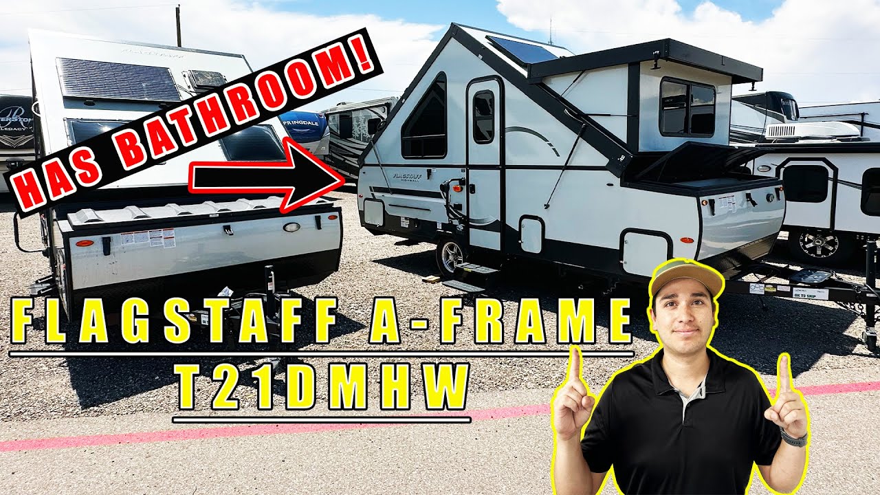 The New Flagstaff A-Frame T21DMHW- THIS AFRAME HAS A BATHROOM!!