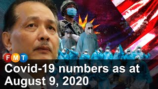 Covid 19 numbers as at August 9, 2020