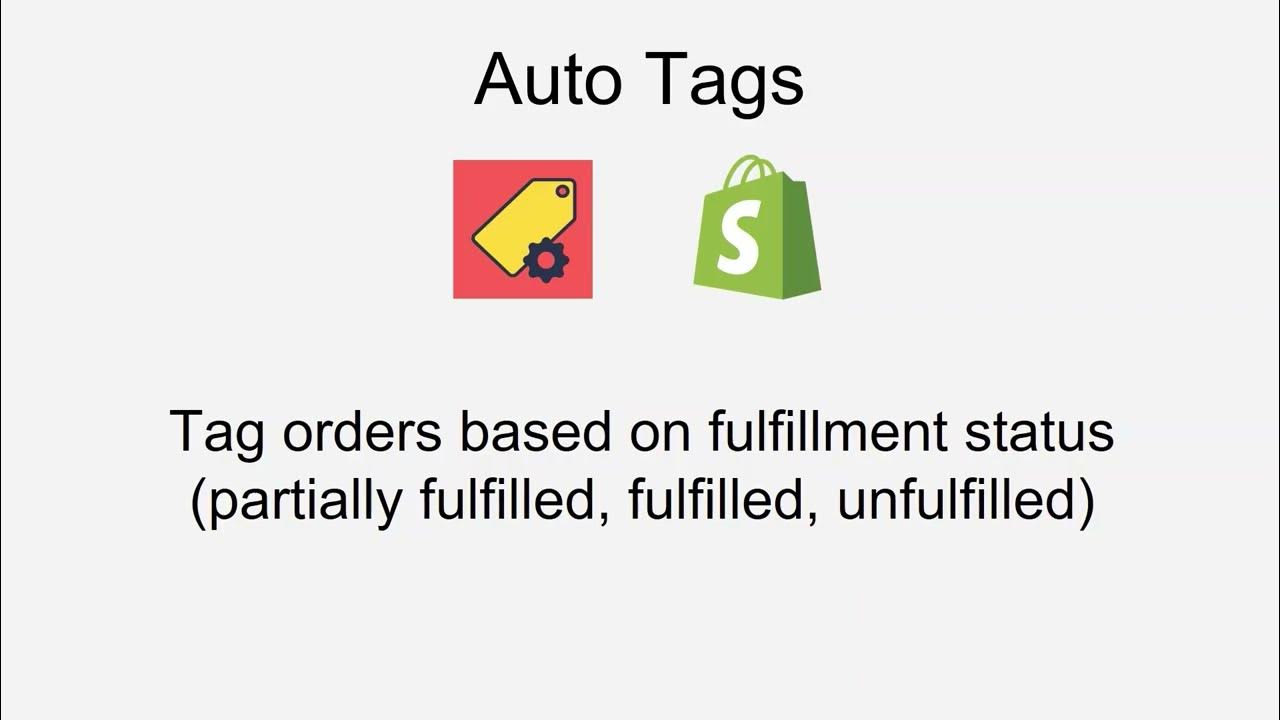 Shopify Auto tag orders based on fulfillment status (Unfulfilled