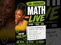 ASVAB • TEAS • GED Math LIVE | Real Exam Questions