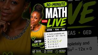 ASVAB • TEAS • GED Math LIVE | Real Exam Questions