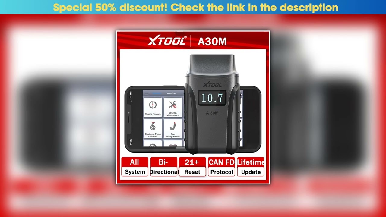 Get XTOOL Anyscan A30M Car OBD2 Diagnostic Tool Bidirectional Scanner Wireless BT Tool for Android•