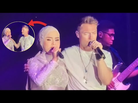 Penonton Histeris ! Detik2 Ronan Keating Cium Putri Ariani Di Atas Panggung Tadi Malam