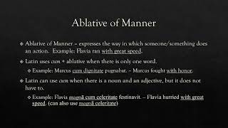 Ablative of Manner