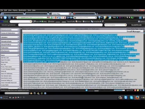 extract mail list in vbulletin سحب المايل ليست من المنتديات