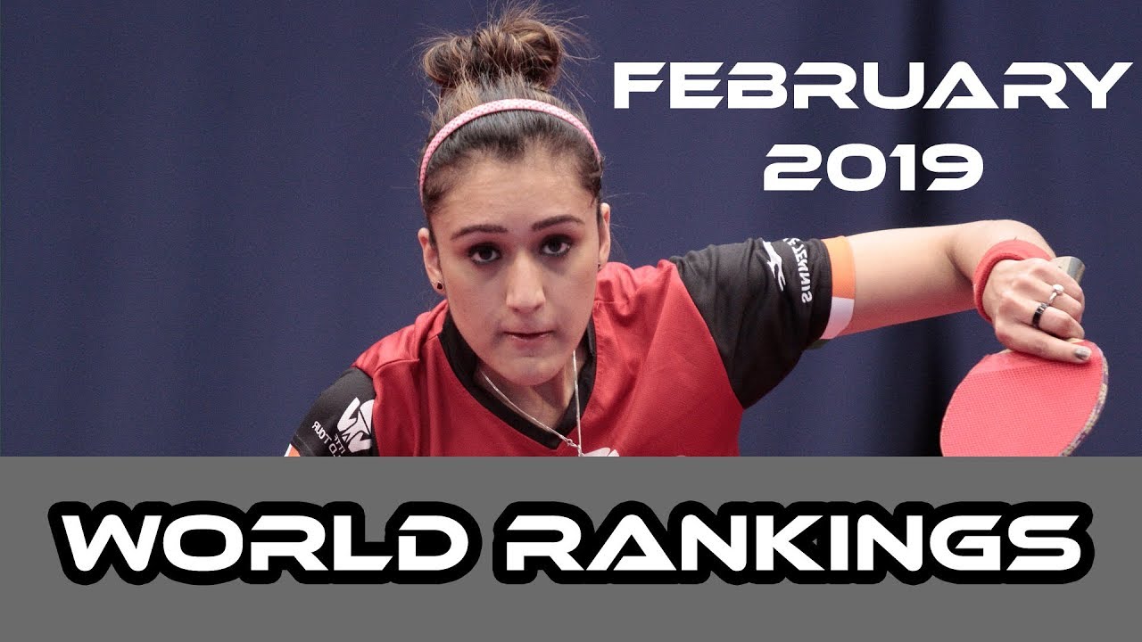 Table Tennis World Rankings February 2019 YouTube