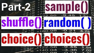 How to use random, choice, choices, sample and shuffle in python (Tamil)Part-2