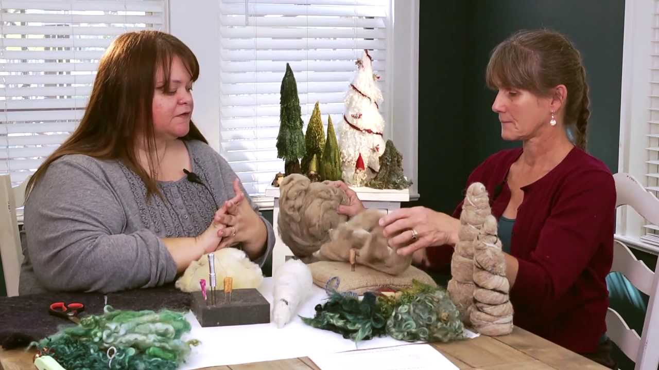 DIY Felting Christmas Trees