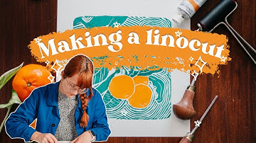 Come make a linocut with me 🍊🎨