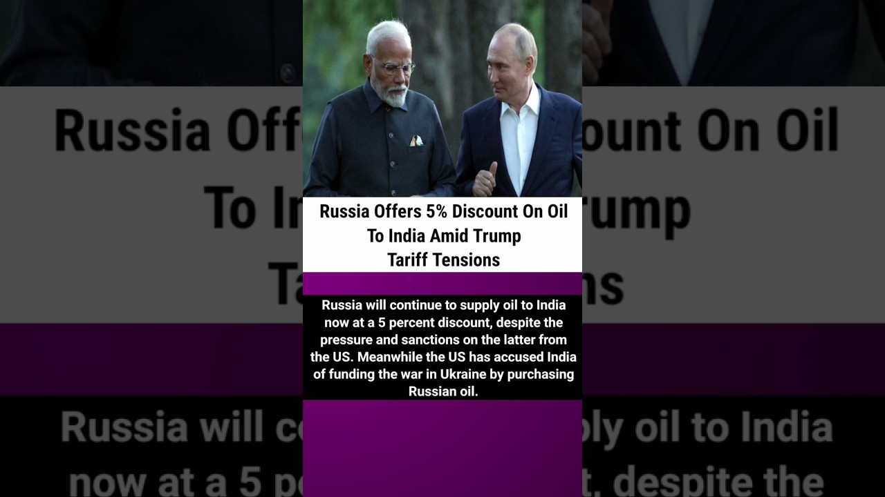 Russia Defies Trump with 5% Oil Discount to India! 🇷🇺🇮🇳 