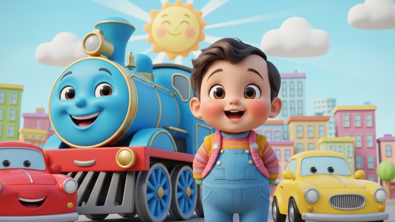 Моя первая поездка на поезде. Песенка про поезда 🚂🎵 | Песенка про поезда и транспортные средства ...