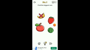 Brain Out level 1 find the biggest one